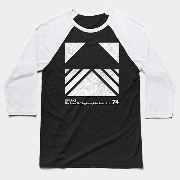 Sparks / Minimal Graphic Design Tribute Baseball T-Shirt by saudade